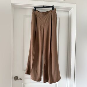 SPANX Wide-Leg Brown Pants
